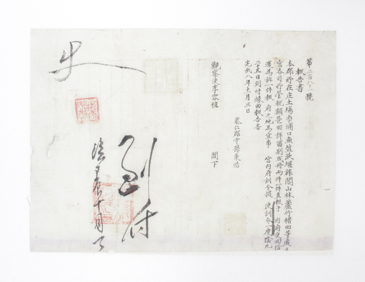 1905년 태인군수 손병호 보고서 섬네일 파일
