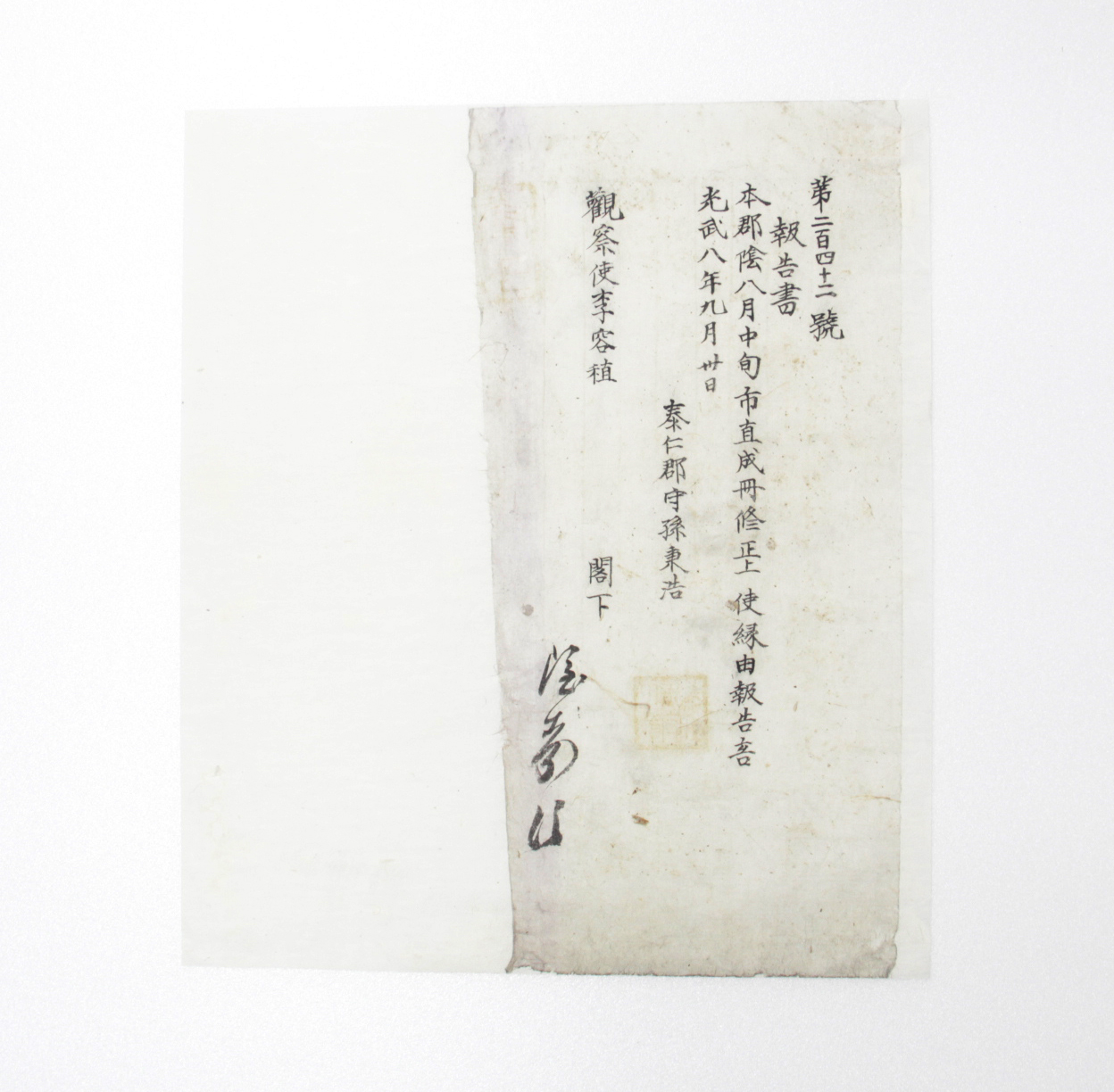 1904년 태인군수 손병호 보고서 섬네일 파일