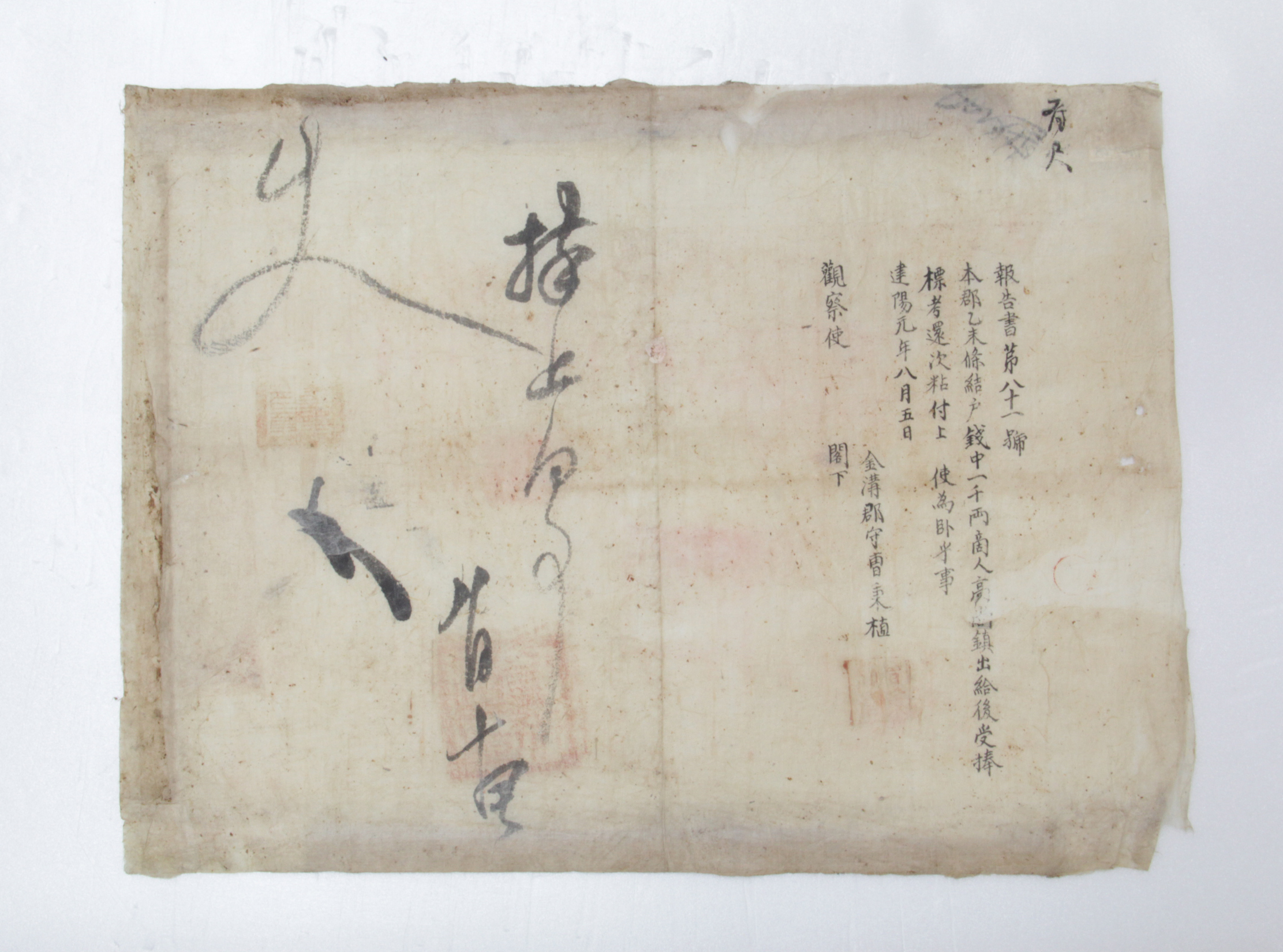보고서 제81호 - 1896년 금구군수 조병식(曺秉植) 섬네일 파일