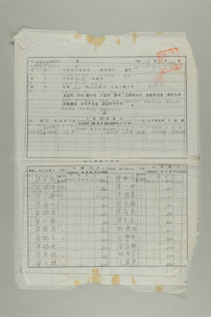 1968년에 천도교 남원교구장 김학연이 천도교중앙총부 경리관장에게 송부한 천도교남원교구발 제O호-포덕109년 8~12월분 월성상납의 건 섬네일 파일